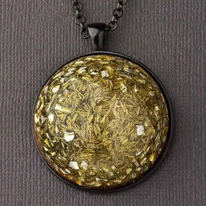 Brass Orgonite Dome Pendant
